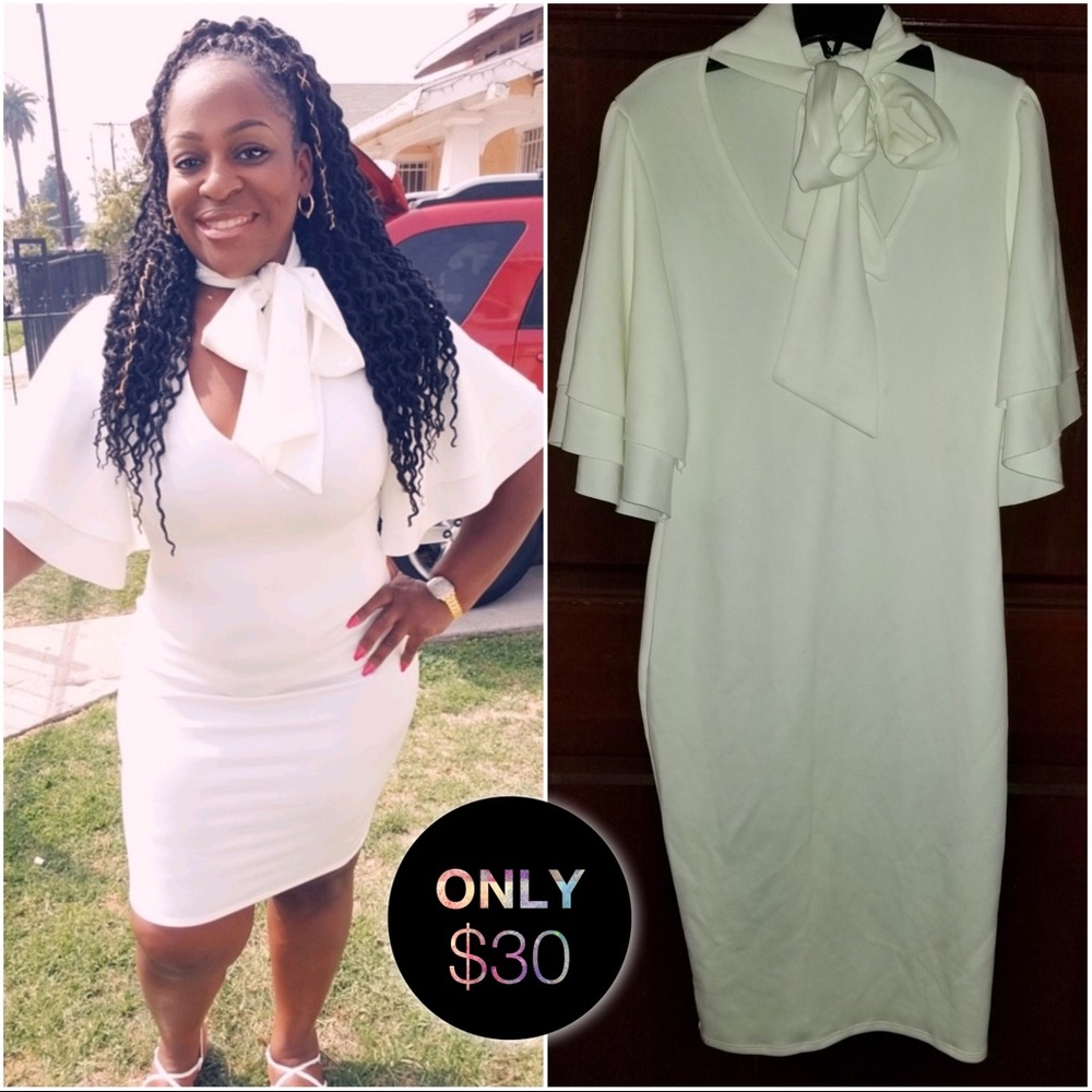 Tie Neck Bodycon Dress